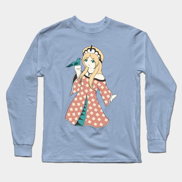 Princess and the Dove Long Sleeve T-Shirt by amarysdesigns